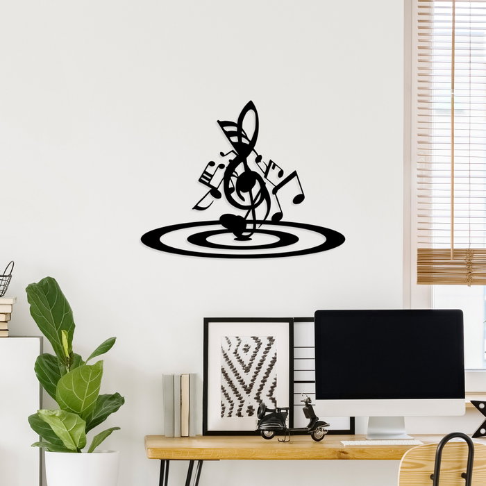 Wallity Musical 1 Escultura de Pared de Metal Negra Wallity Musical 1 Escultura de Pared de Metal Negra